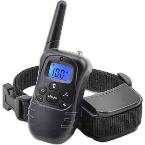 Dog Training Collar Rechargeable Waterproof 330yd Remote Dog Bark Collar with Beep Vibration Shock Electric LCD Collar for Dogs