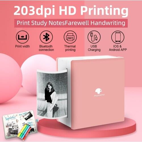 Phomemo M02 Thermal Printer Portable Pocket HD 203DPI Mini Mobile Bluetooth Wireless Label Photo Printing for Office Electronic