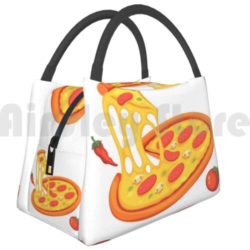 Portable Insulation Bag Pizza Fitness Food Funny Cute Tumblr Cool Music Foodie Meme Pizza Quote Pun Rap