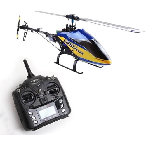 Walkera V450D03 RTF RC Helicopter 6CH plane Remote Control Aircraft ESC DEVO 7 Radio System Battery Model Plane TH16449-SMT6