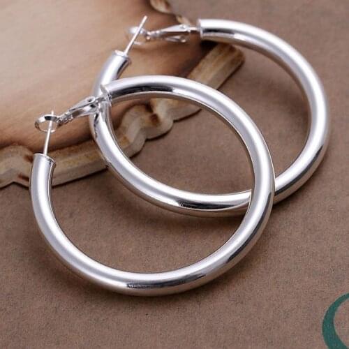 Hot Sale!!Free Shipping 925 Silver Earring,Fashion Sterling Silver Jewelry 5mm Hollow Earrings SMTE149