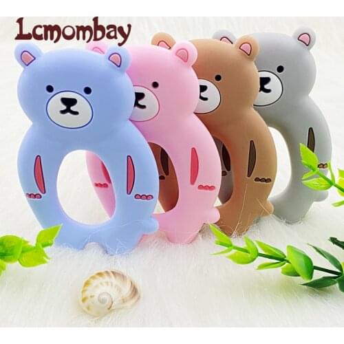1pcs BPA Free Silicone Bear Teether rodent Baby Teething Toys Chewable Animal Shape Baby Products Nursing Gift Accessories