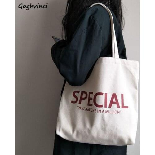 Shopping Bags Women Letter Printed Leisure Chic Canvas Bag Simple Fashion Ins Large Capacity Reusable Tote Preppy Daily Ulzzang
