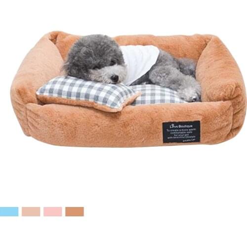 Indoor Pet Supplies Warm Pink Dog Bed Suitable for Large Medium and Small Dogs Comfortable Cat Sofa for Puppies Cushion Pet Mat