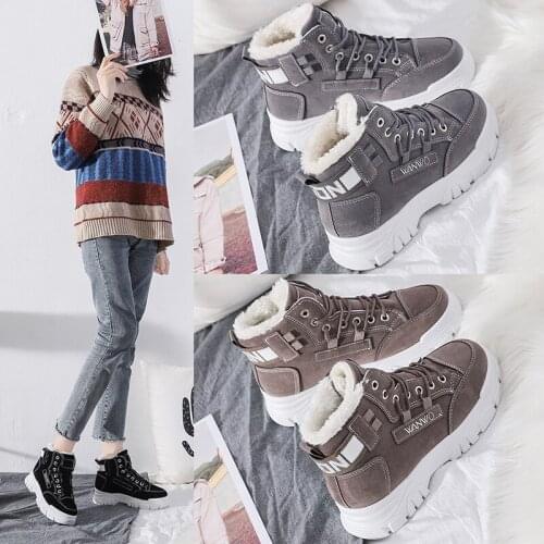 Women Boots 2021 Fashion Platform Snow Boots Women Comfort Winter Women Boots Warm Plush Short Boots Botines Mujer