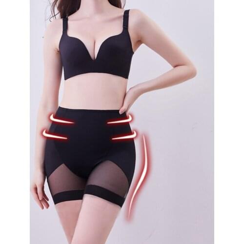 Women Body-sculpting Sexy Shapers Soild Color Transparent High-waisted Lace Hips And Abdomen Corset Tuck Your Waist Fashion 2021