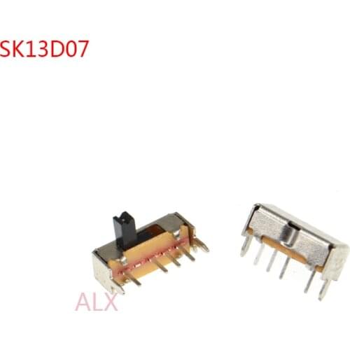 20PCS SK13d07 TOGGLE switch 4PIN 1P3T Handle high 4MM PITCH 2.0MM Right Angle Slide Switches sk13d07vg4