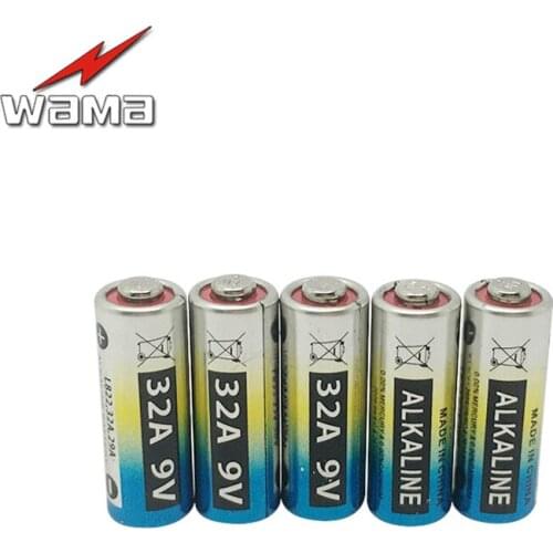 5pcs/lot WAMA 32A 9V Primary Dry Batteries LR32 29A L822 Alkaline Battery for Car Key Remote Control Industrial Packing