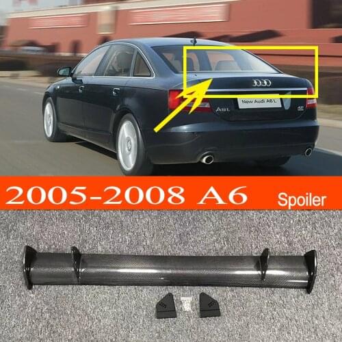 A6 2005-2008 Carbon Fiber Car-styling Sporty Rear Trunk Wing Spoiler for Audi A6 2005 2006 2007 2008