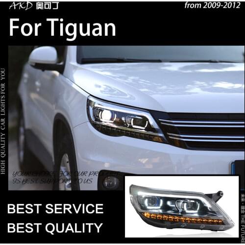 Car Styling Head Lamp for Tiguan Headlights 2009-2012 Tiguan LED Headlight upgrade New Tiguan led Projector Lens DRL Signal