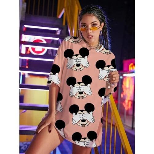 Disney Cartoons kleidung 2021 Neue men and women Sommer Mickey Minnie Ms Kurzarm T-shirt t Shirt Lssig lustige t shirts