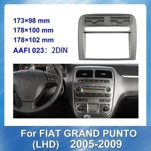 For Fiat Grand Punto 2005 2006 2007 2008 2009 Car Radio Fascia FitLHD Left Wheel Dash Mounting Installation Trim Frame Stereo