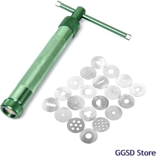Clay Cake Paste Extruder Stainless Steel Clay Extruders Sculpture Machine Gun Fondant Cake Sculpture Modeling Tool Polymer Gun
