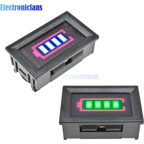 1S/2S/3S/4S/5S/6S/7S Lithium Battery Capacity Indicator Display 12.6V w/ Shell Percentage Battery Power Display Tester Meter