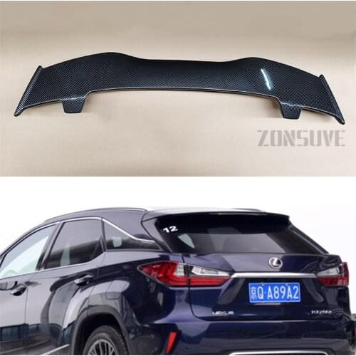 Use For Lexus RX 2016-2019 Spoiler ABS Plastic Carbon Fiber Look Hatchback Roof Rear Wing Body Kit Accessories