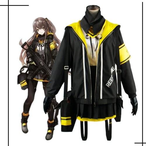 Anime Girls Frontline UMP45 Cosplay Costume Uniform Full Set Girls Fighting Clothes Dress