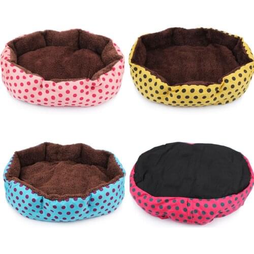 Pet Bed Warm Winter Bed Dog Cat Bed Soft Wool Point Design Pet Nest With Removable Mats Octagonal Shape Kennel Cat Dog Sofa Bed