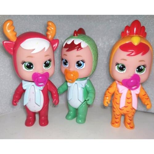 1pcs PVC Drinking Water Doll Cry Doll Baby Toy Crying Baby Girl Play House Children Girls Birthday Gift Vinyl Mini Doll 12cm