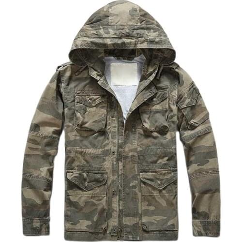 Outdoor Camouflage Jacket Men Casual Military Style Hooded Jacket and Coat Fashion Windbreaker Army Cardigan Man Clothing