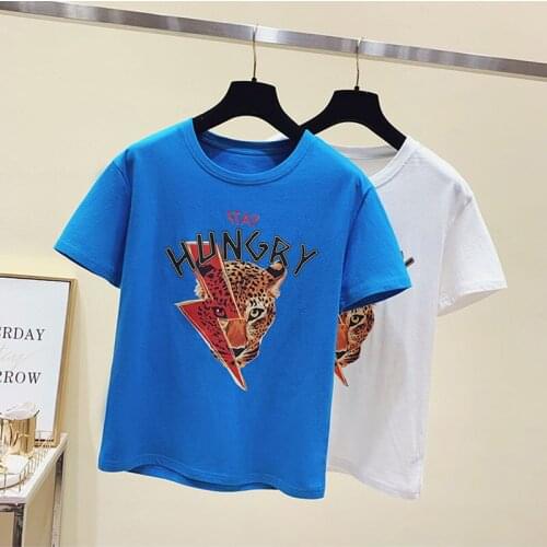 GGRIGHT 2021 Summer Clothes For Women Casual Cotton Short Sleeve T Shirt O Neck Vintage Print Tee shirt Femme Camisetas De Mujer