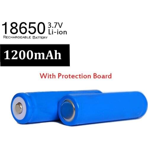 10pcs High Capacity 1200mAh 18650 Li-ion Lithium Battery 3.7v Rechargeable Batterie Torch LED Headlamp Wholesale