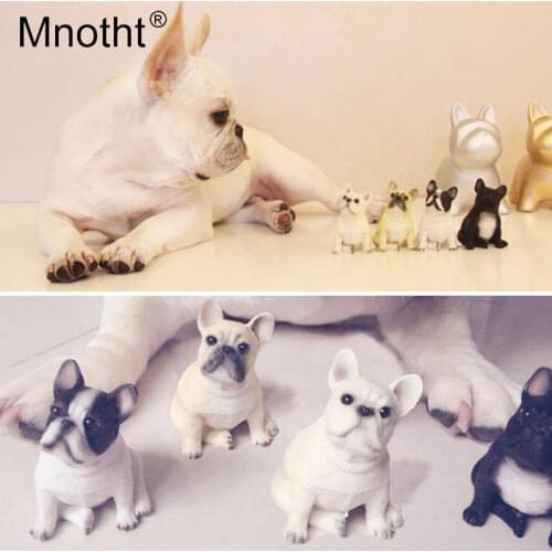 Mnotht 1/6 Scale Collections Toy French Bulldog Model Resin Simulation Pet Dog Model Hobbies For 12in Action Figure Toy in stock