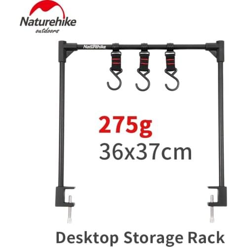 Naturehike Desktop Storage Rack Shelf Multiple Various Forms 275g Ultralight Tableware Shelf Camping Accessories Give Free 3hook
