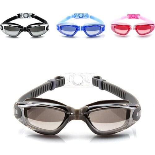 Electroplating UV Waterproof Anti fog Swimwear Eyewear Swim Diving Water Glasses Gafas Adjustable Swimming Goggles Women Men
