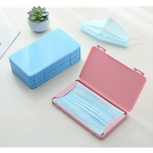 Portable Face Shield Mask Storage Box Case Boite Rangement Masque Dust Moisture Proof Kids Student Cajas Mascarillas Guardar