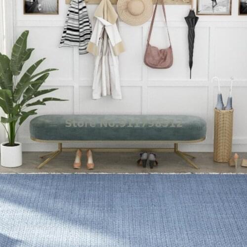 Nordic Light Luxury Home Shoe Changing Stool Sit-on Shoe Stool at the Door Long Stool Simple Modern Clothing Store Shoe Stool St