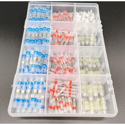 300PCS Heat Shrink Connectors Heat Shrink Connect Terminals Waterproof Solder Wire Sleeve Tube Insulated Butt Electrical Connect