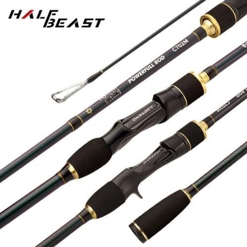 M Baitcasting Bass Pole 30T carbon Lure rod Casting Spinning pure carbon 2-section striped bass blackfish fishing rod