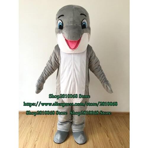 High Quality EVA Helmet Blue Gray Dolphin Mascot Costume Fancy Dress Adult Suit Cartoon Anime Cosplay Christmas Gift 234