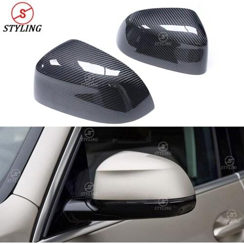 X5 G05 Carbon Mirror Cover For BMW X3 G01 X4 G02 2018 2019 Side Rear View Mirror Cover caps glossy black Buckle Replacement