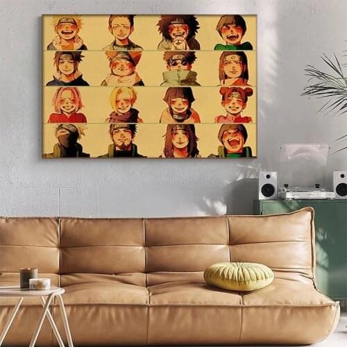 Japan Anime Naruto Kakashi Sasuke Poster Canvas Painting Mural Living Room Kids Bedroom Home Wall Picture Decoration