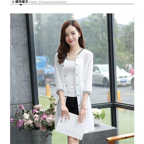 Kimonos for Women 2018 Summer Ladies Chiffon Cardigans Female Casual Blouses Baseball Jackets Vintage Jaqueta Feminina Casaco