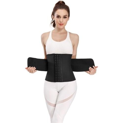 XS-6XL Steel Boned Waist Training Corset Latex Cincher Waist Trainer Body Shaper Tummy Control Slimming Sheath Belly Belt