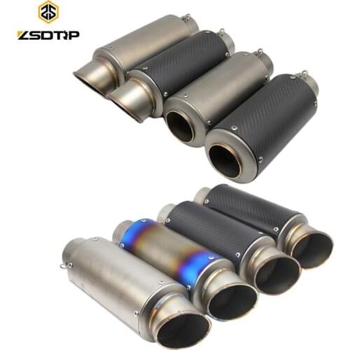 ZSDTRP 51mm Modified Motorcycle Exhaust Pipe Muffler SC GP Exhaust Mufflers Carbon Fiber Exhaust for Z750 Z800 NINJA250 TMAX