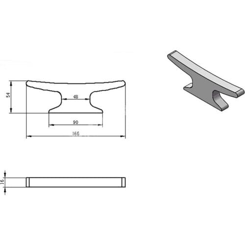 1 Set Boat Open Base Cleat Marine Dock Desk Line Rope Cleat Aluminum Alloy for Boat Yacht Jet Pontoon Utility Small Cabin Boats