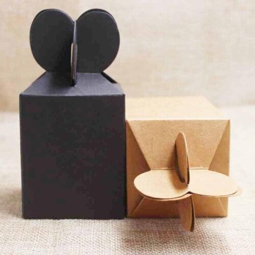 10 pcs DIy blank Wedding Party Favor Paper Gift Box Candy Boxes Supply Accessories Favour Kraft Paper Gift Boxes Free Shipping