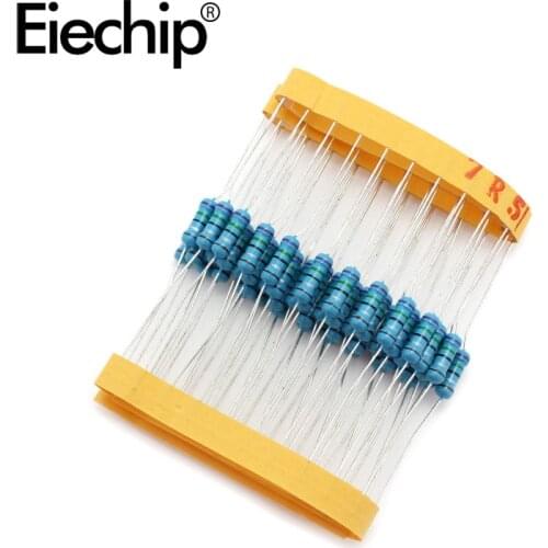 100pcs/lot 0.5W 1 ohm 1% Metal film resistor 1/2W resistance 7.5R Electronic resistors