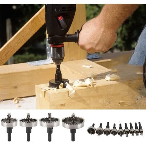 13PCS HSS Hole Saw Tooth Kit Steel Bits Drill Set Cutter Metal Drilling Hand Woodwork Cutting Carpentry Crowns