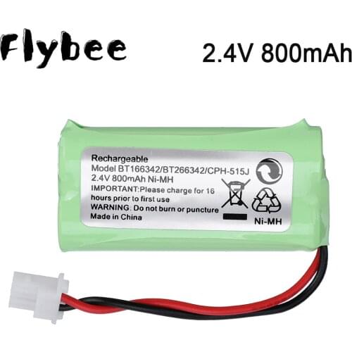 2PCS BT-166342 2.4V 800mAh Ni-MH Rechargeable Battery pack inner cell for cordless phone BT-166342 266342 283342 162342