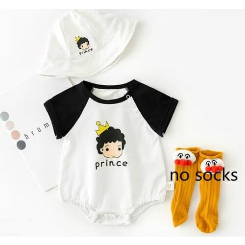 2020 Newborn Baby Girls Clothes Summer Sunsuit Printed Princess Rompers+Sun Hat Cute Set Infant Outfit Jumpsuit Clothes 2 PCS