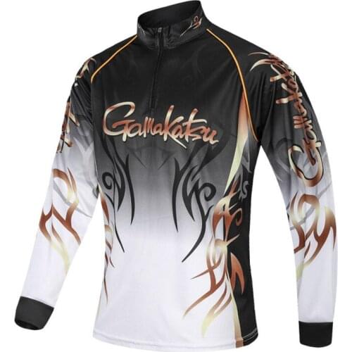 2021 New Brand Gamakatsu Fishing Shirts Outdoor Sport Quick Dry Mens Fishing Clothes Plus Size Anti Uv Cycling Fishing Clothing