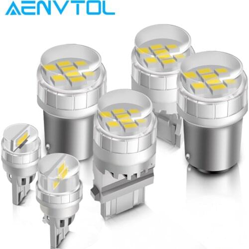 AENVTOL 1Pcs Car LED DRL Daytime Running Reverse Backup Light T15 W16W P21W W21W PY21W BA15S BAY15D T20 7443 T25 Canbus Bulbs