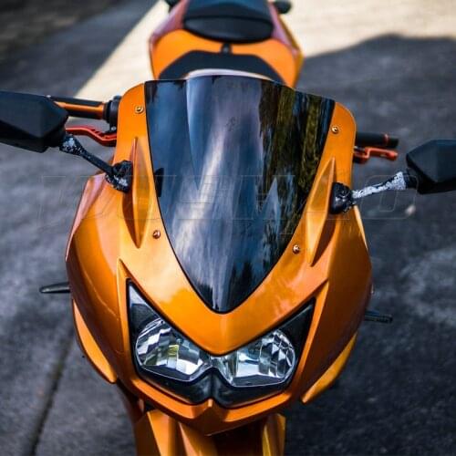 Motorcycle Double Bubble Windshield WindScreen Screen For 2008 2009 2010 2011 2012 Kawasaki Ninja 250 R 250R EX EX250 Iridium