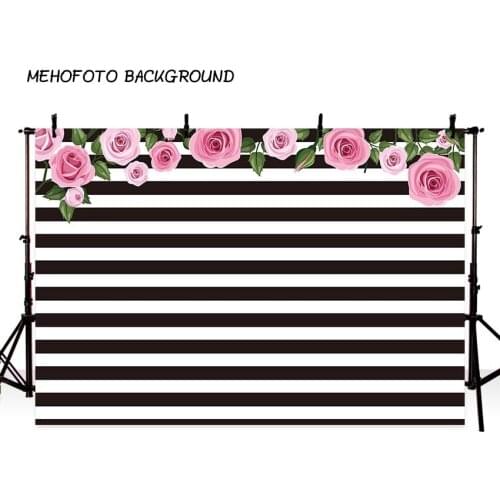 2.2X1.5m Black White Stripes Baby Newborn Birthday Photo Backgrounds Customized wedding Photography Backdrops For Photo Studio