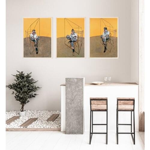 Francis Bacon Triptyque Affiche-Galerie Qualité-Trois Lucian Freud-Wall Art Décoration