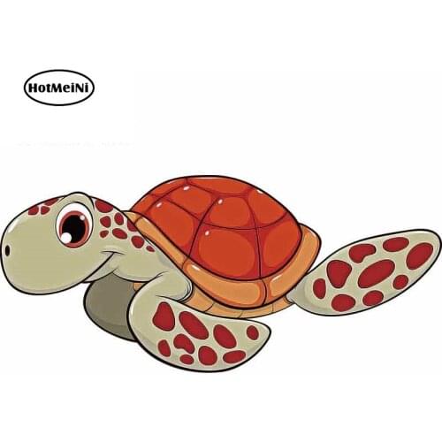 HotMeiNi 13cm x 5.8cm for Sea Tortoise Fine Decal Vinyl Car Sticker Funny Graffiti Stickers Scratch-proof Decal Pull Flower